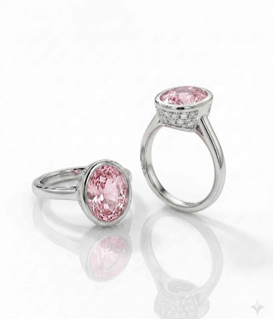 The Blush Oval Bezel Ring