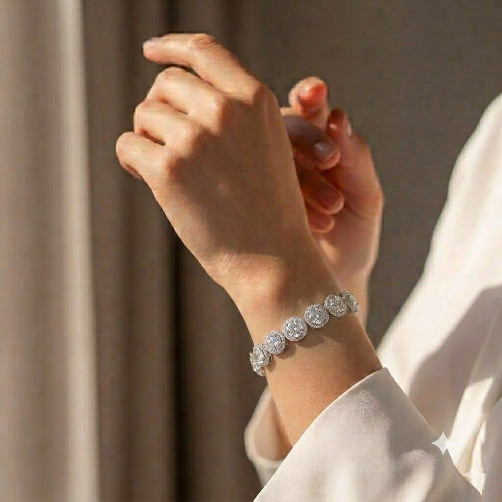 Round Solitaire Tennis Bracelet