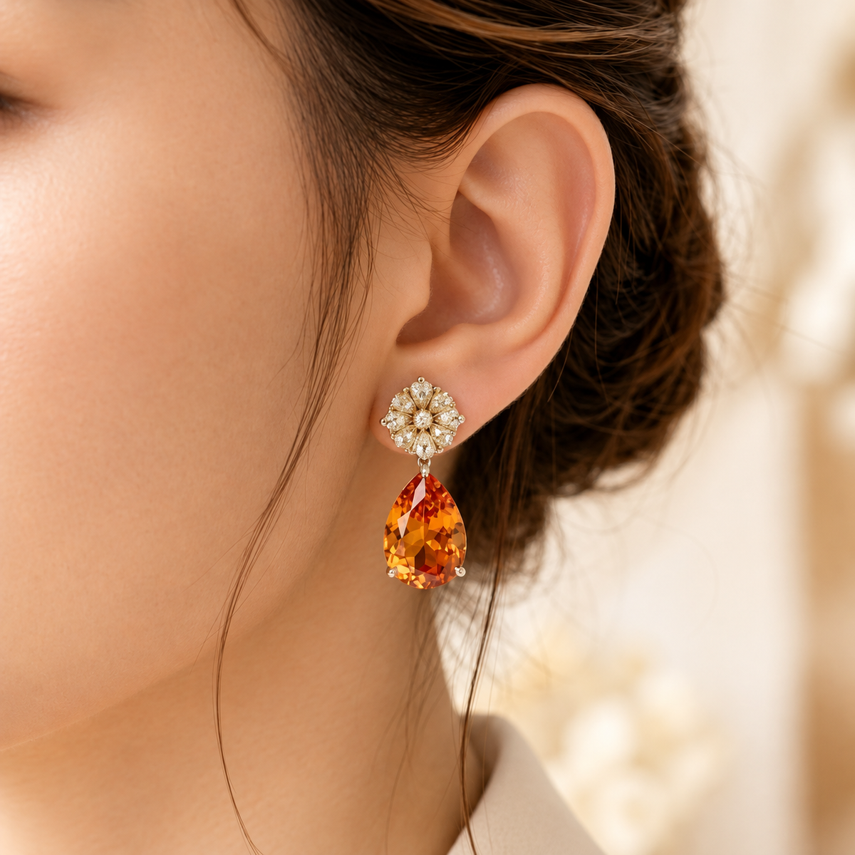 Charming Citrine Drop Earrings