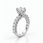 Victorian-Style Diamond Solitaire Engagement with brillant cuts
