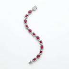 Ruby Oval and Emerald-Cut  Bracelet