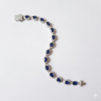 Oval Blue Sapphire Bracelet