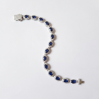 Oval Blue Sapphire Bracelet