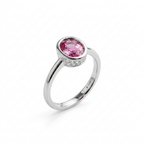 The Blush Oval Bezel Ring
