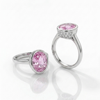 The Blush Oval Bezel Ring