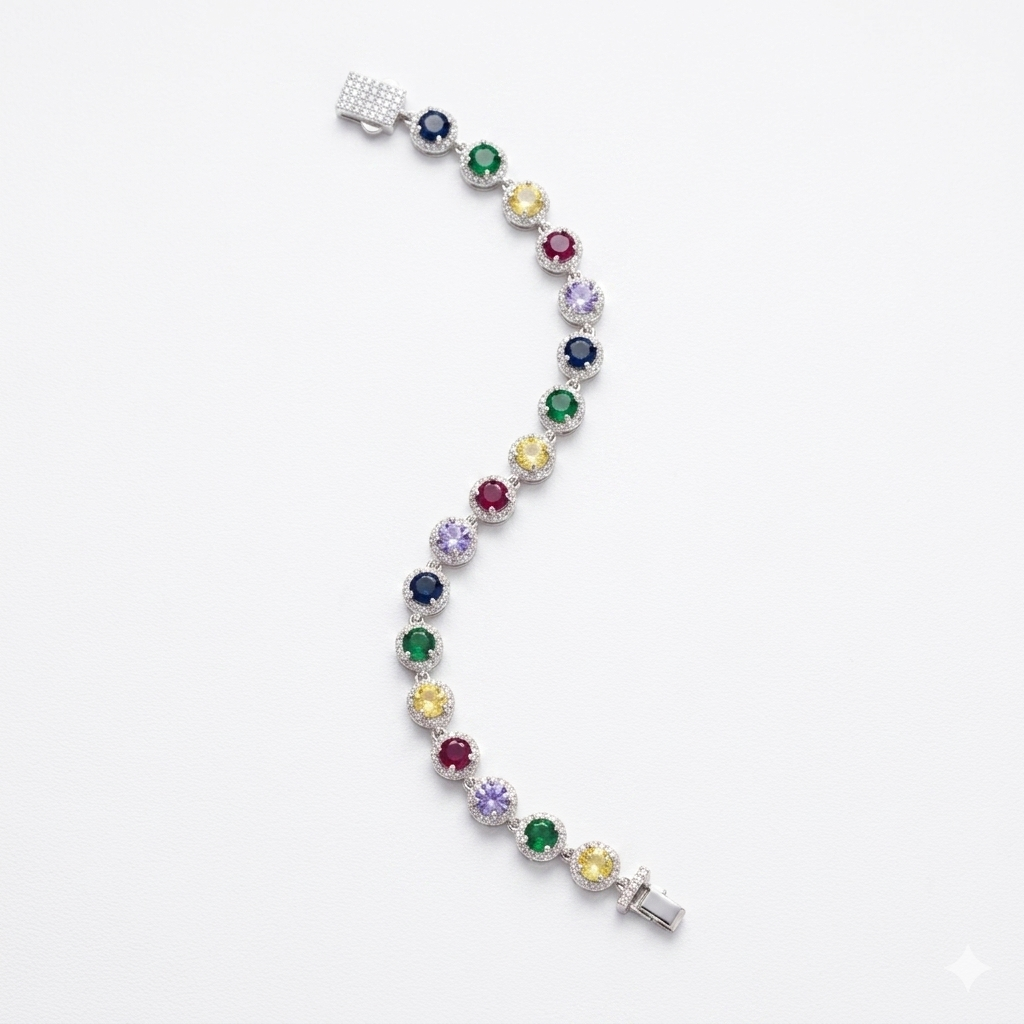 Rainbow Color Gemstone Bracelet