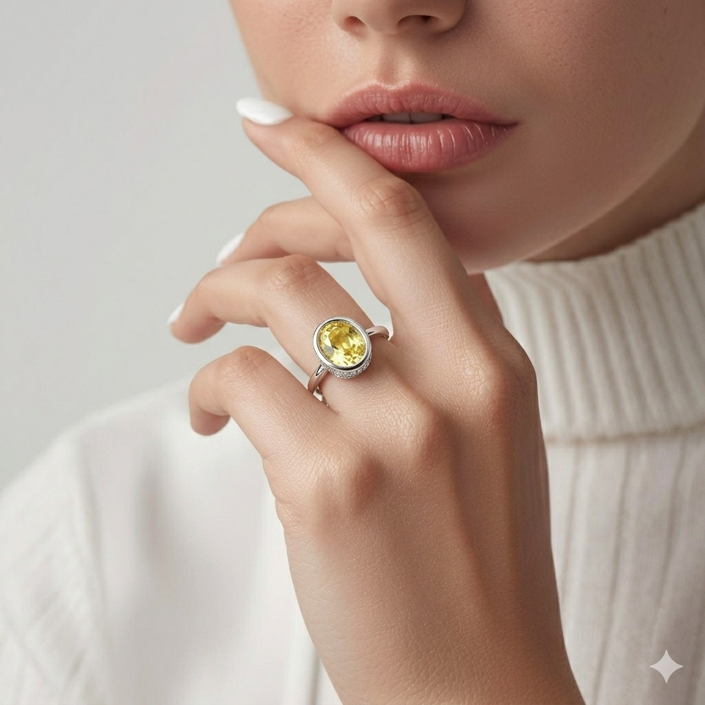 The Golden Sun Gemstone Ring