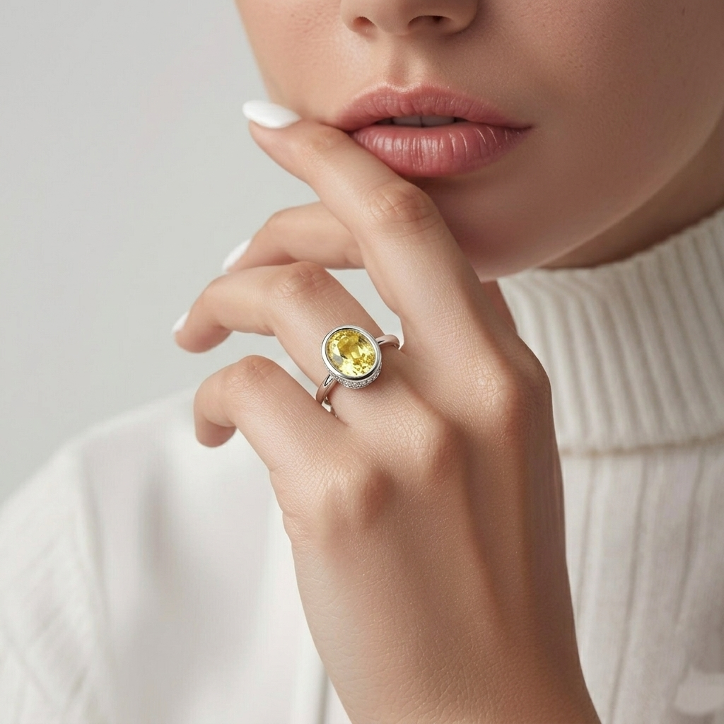 The Golden Sun Gemstone Ring