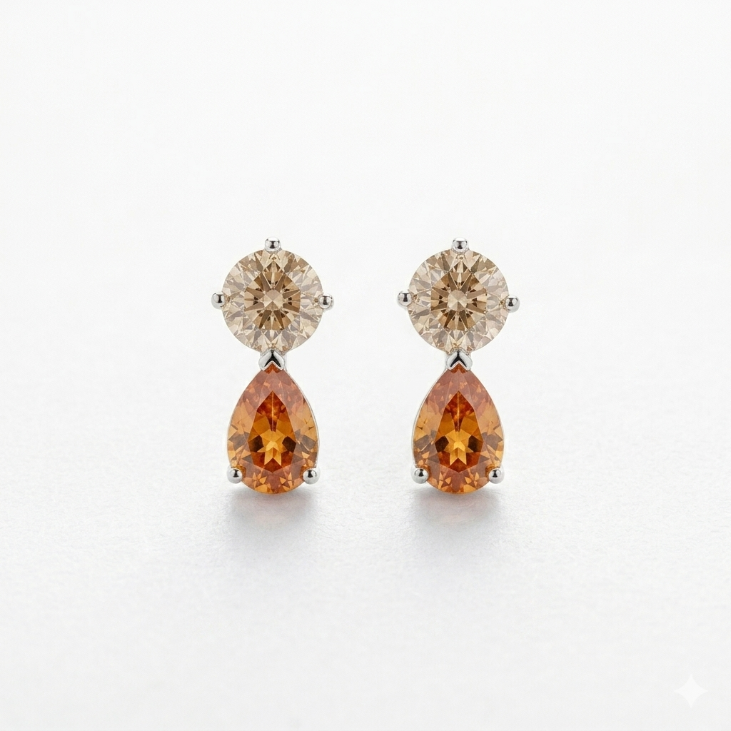 Charming Citrine Drop Earrings