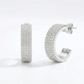 Triple Row Eternity Hoops