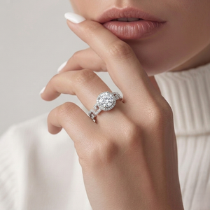 The Timeless Solitaire Engagement Ring with Brilliant Halo Diamond Detailing