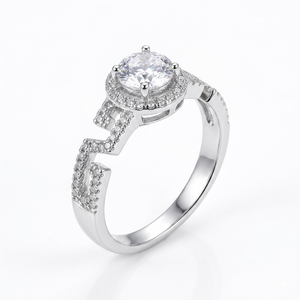 The Timeless Solitaire Engagement Ring with Brilliant Halo Diamond Detailing