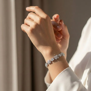 Classic Clover & Halo Tennis Bracelet