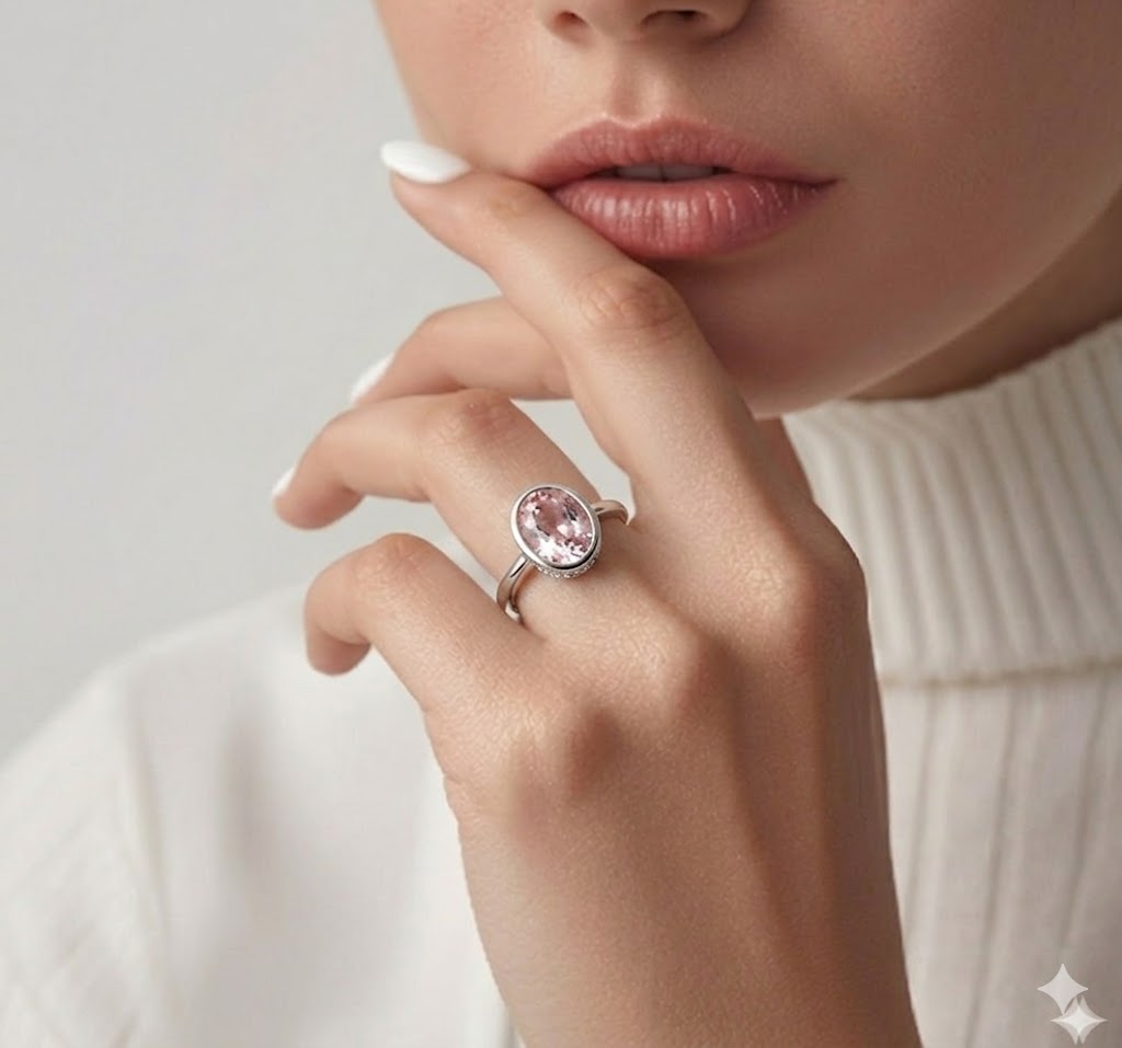 The Blush Oval Bezel Ring